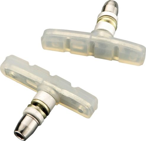 Image of Acor Trials V-brake Pads. Transparent, 55mm, 4 Piece Set