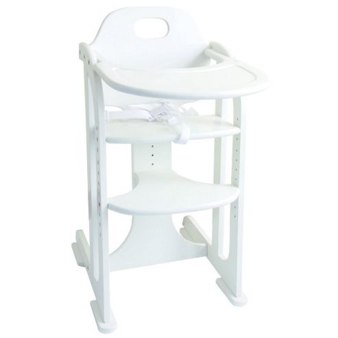 Image of East Coast Wooden Multi-height Highchair - White