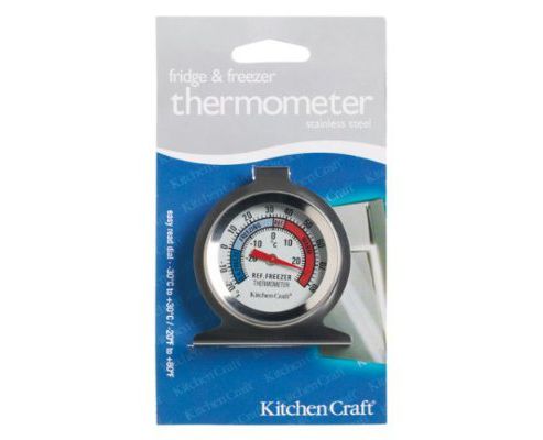 Image of Kitchen Craft Deluxe Stainless Steel Fridge Thermometer, Carded