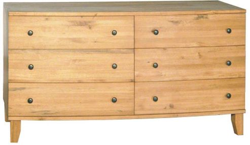 Image of Ultimum Riviera Oak Wide 6 Drawer Dresser