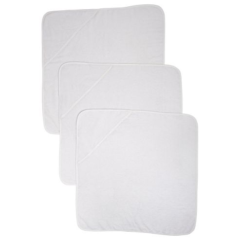 Image of Mothercare Cuddle 'n' Dry Hooded Towels - White - 3 Pack