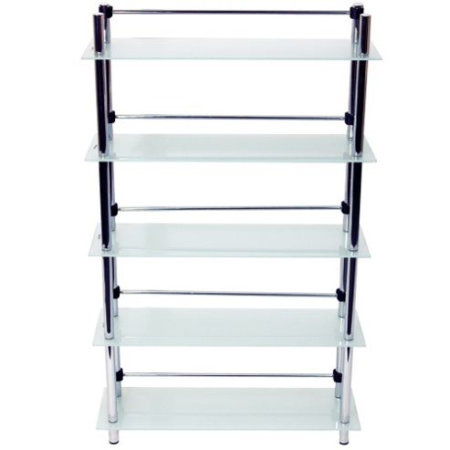 Image of 5 Tier Bathroom Storage Shelves - Frosted