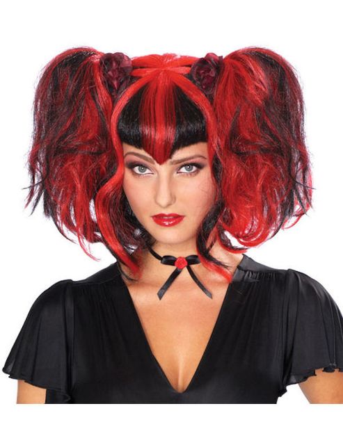 Image of Bad Fairy Wig (black/red)