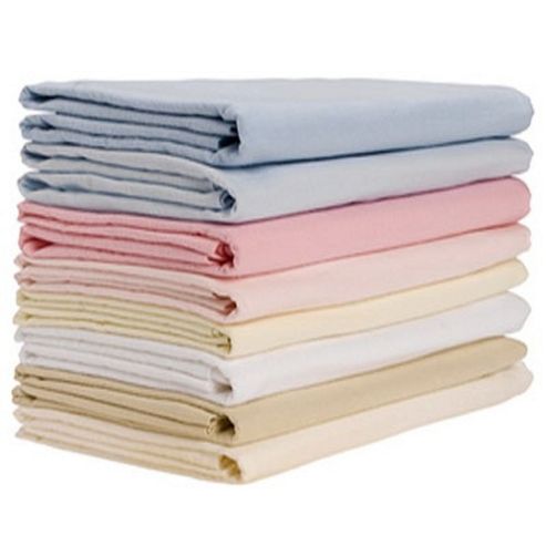 Image of 2 Pack Cot Flannelette Sheets (white) 100cm X 150cm