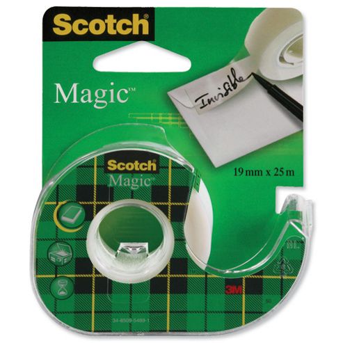Image of Scotch Magic Tape On Dispenser 19mmx25m Ref 8-1925d