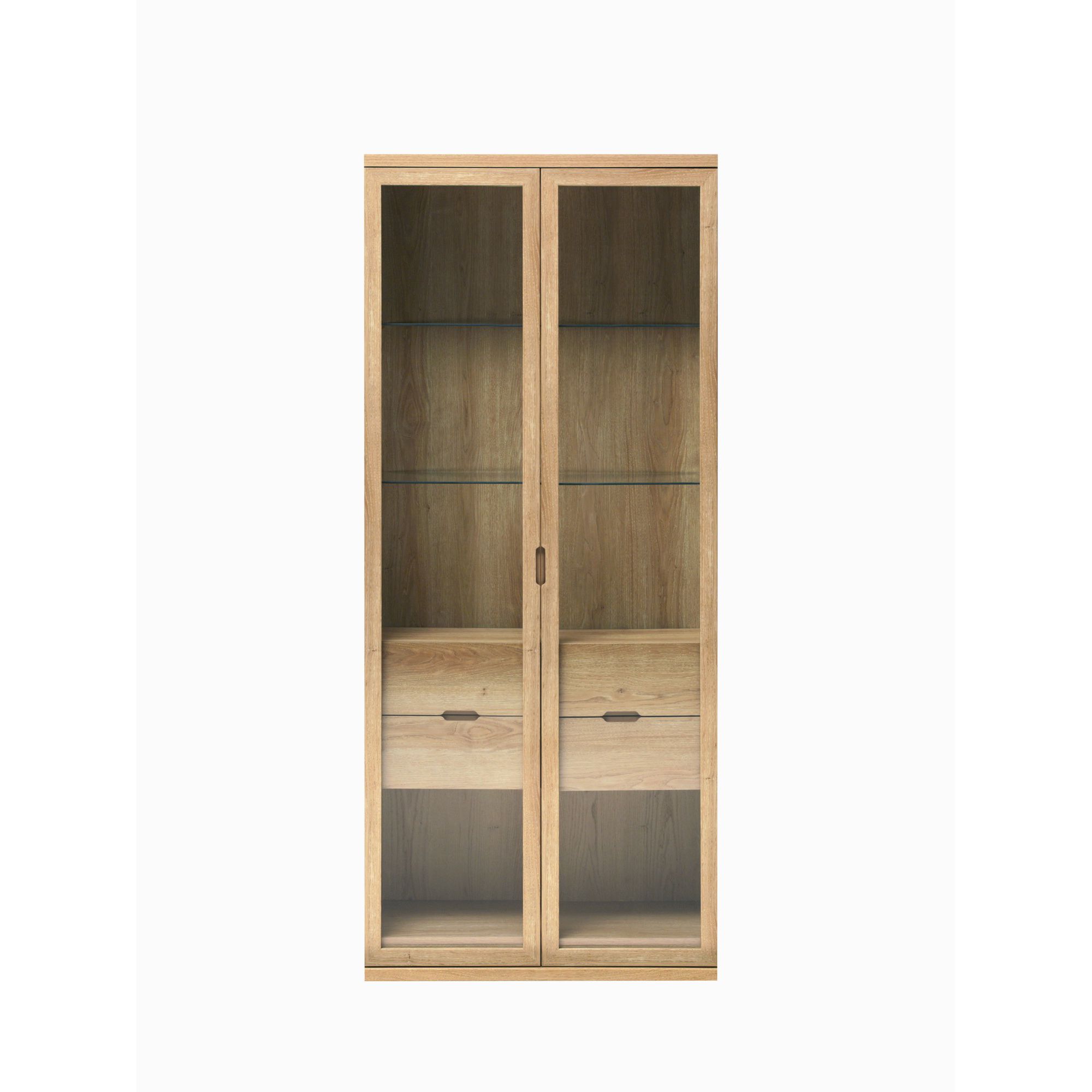 Caxton Darwin Tall Display Cabinet in Chestnut at Tesco Direct