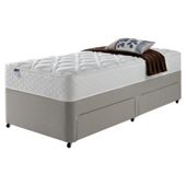Silentnight Miracoil Luxury Micro Quilt Non Storage Single Divan Mink no Headboard