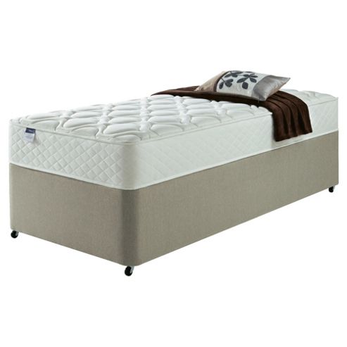 Image of Silentnight Miracoil Luxury Micro Quilt Non Storage divan Mink No Headboard - Single (3ft)