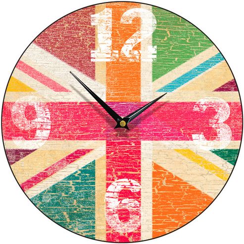 Image of Smith & Taylor Union Jack Tutti Frutti Round Wall Clock