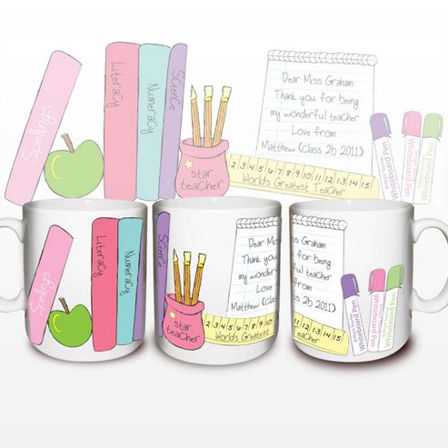Image of Personalised Female Teacher Books Mug