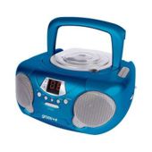 Groov-e GVPS713/BE Boombox - Portable CD Player with Radio - Blue