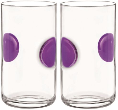 Image of Bormioli Rocco Giove Water Tumbler Glasses - Set Of 2 - Purple - 490ml