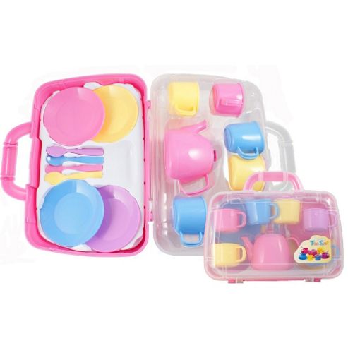 Image of Pink Tea Set In Carrycase