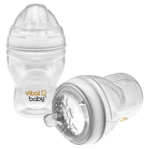 Image of Vital Baby Nurture Breast-like Feeding Bottle 240ml Twin Pack
