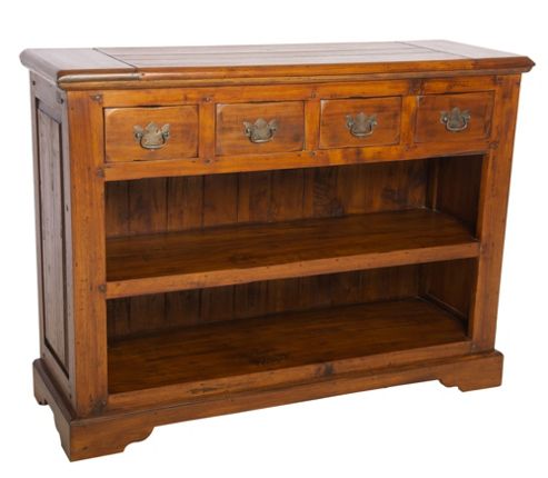 Image of Aspect Design By Wayfair East Indies Open Bookcase With Drawers