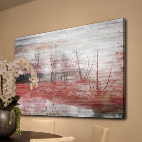 Image of Parvez Taj Back Yard Lake Canvas Wall Art - 76 Cm H X 114 Cm W X 5 Cm D