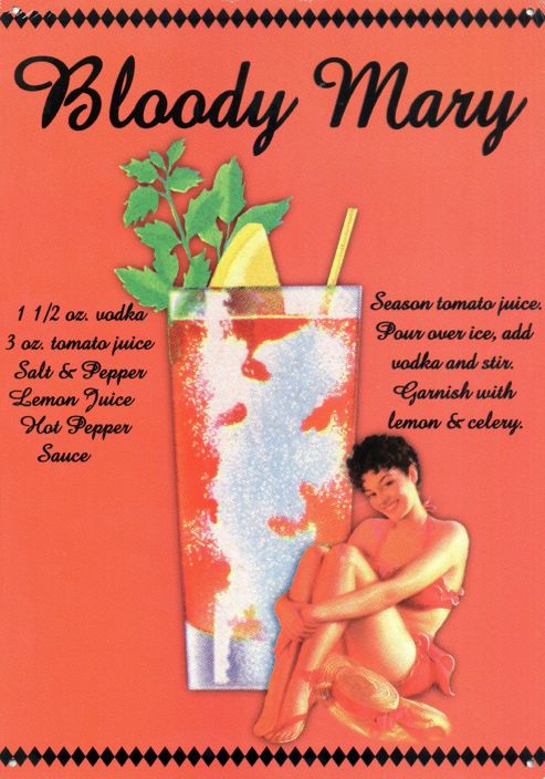 Image of Eureka Lake Studio Bloody Mary Tin Sign