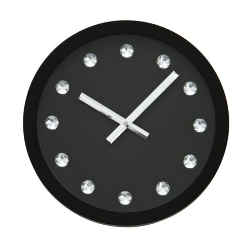 Image of Premier Housewares Jewelled Diamante Wall Clock