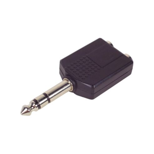 Image of Two 1/4-- Mono Sockets To 1/4-- Stereo Plug