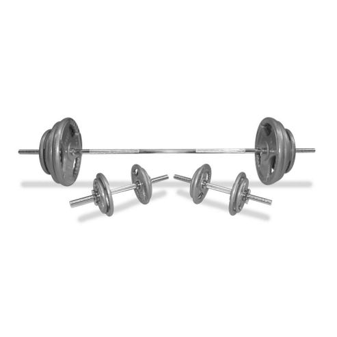 Image of Body Power 100kg 5ft Tri-grip Spinlock Set