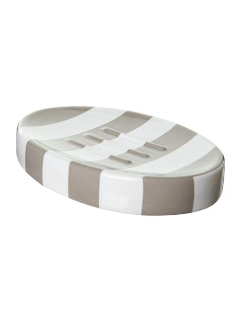 Image of Linea Ceramic Striped Soap Dish