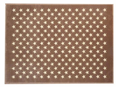 Image of Lorena Canals Estrellitas Taupe Contemporary Rug - 120 Cm W X 160 Cm D (3 Ft 11 In X 5 Ft 3 In)