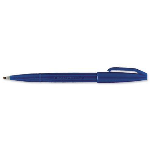 Image of Pentel Sign Pen S520 Fibre Tipped 2.0mm Tip 1.0mm Line Blue Ref S520-c [pack 12]