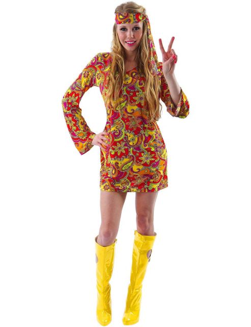 Image of Female Hippie Costume Medium
