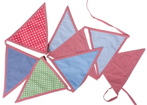 Image of Boys Bedroom Bunting- Blue & Red