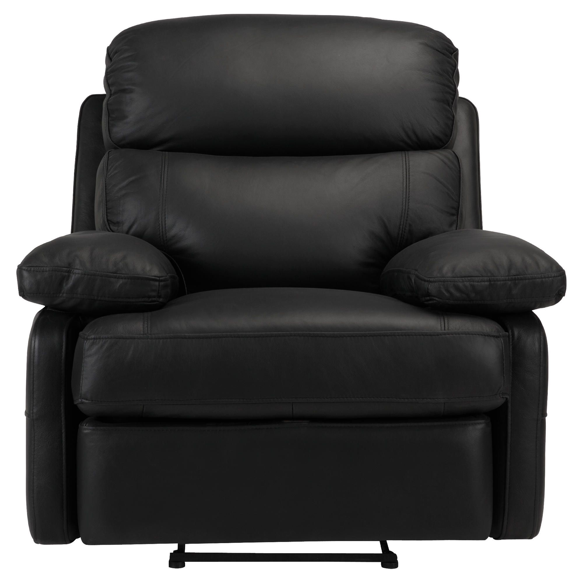 Cordova Leather Recliner Chair Black at Tesco Direct