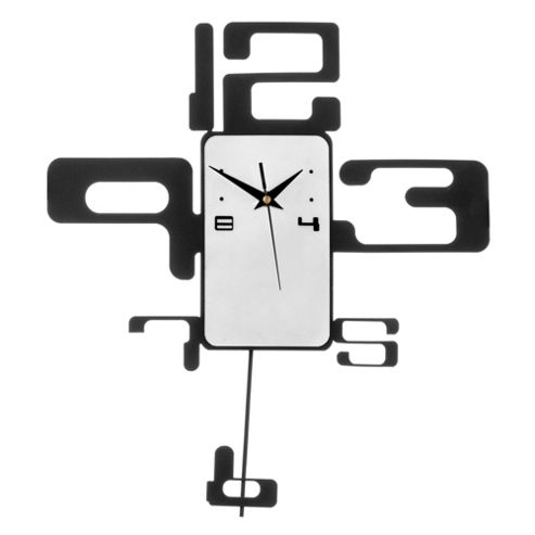 Image of Premier Housewares Retro Numbers Pendulum Wall Clock