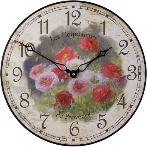 Image of Roger Lascelles Clocks Les Coquelicots Wall Clock