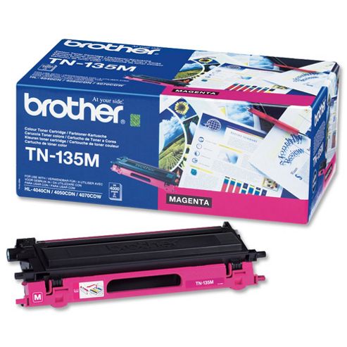 Image of Brother Tn135m Printer Toner Cartridge - Magenta