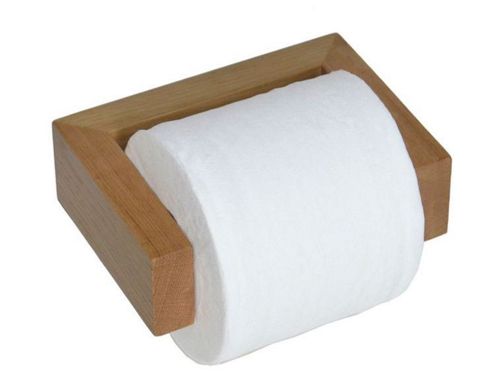 Image of Wireworks Simline Toilet Roll Holder - Natural Oak