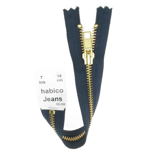 Image of Jean Zip - 18cm - Navy
