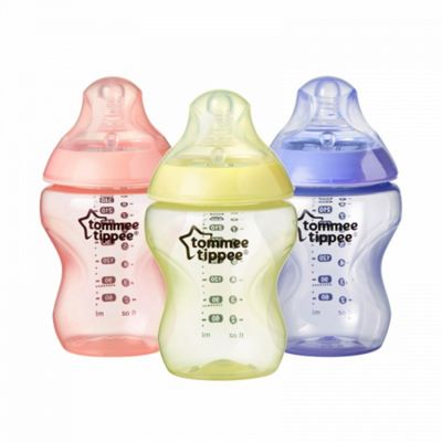 image 1 of Tommee Tippee Colour My World Baby Bottles 3X260ml