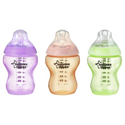 image 1 of Tommee Tippee Colour My World Baby Bottles 3X260ml