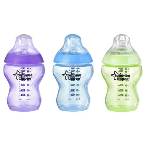 Image of Tommee Tippee Closer To Natureworld Girl Bottle 260ml - 3 Pack