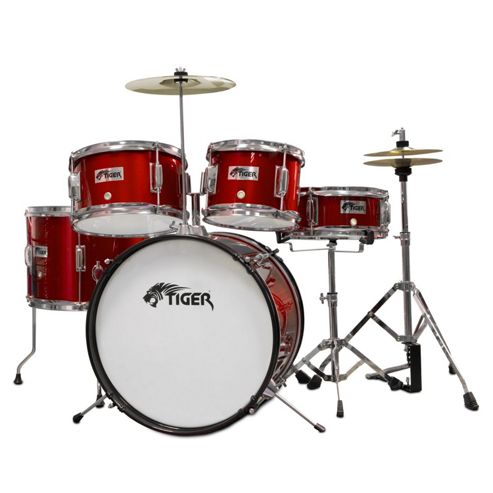 Image of Tiger Red 5 Piece Junior Drum Kit