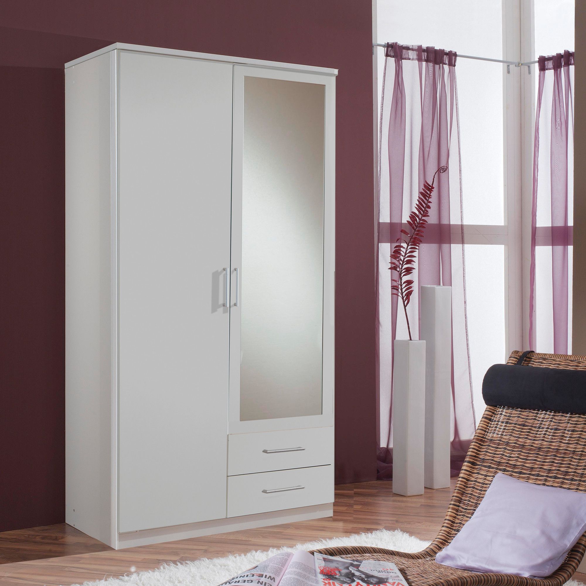 Amos Mann furniture Venice 2 Door 2 Drawer Wardrobe - White at Tesco Direct