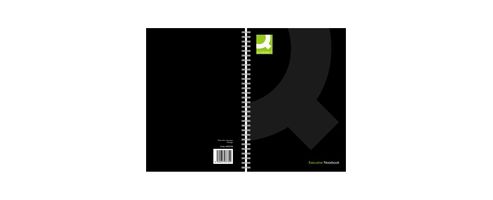 Image of Q-connect Wirebound Book Polypropylene Cover A5 Black Kf03730
