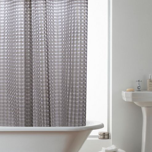 Image of Modern Makeover 3d Hookless Shower Curtain In Smoke