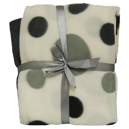 Image of Cozy Time Twin Pack Fleece Blanket - 120cm X 150cm Grey Spotted