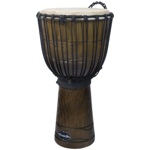 Image of World Rhythm 9" Jammer Swirl Natural Djembe Drum