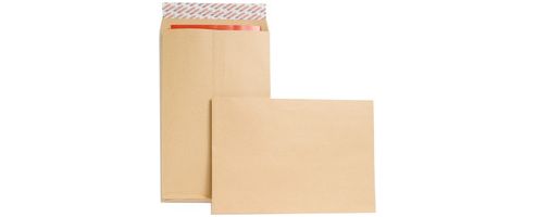 Image of New Guardian Envelopes Heavyweight Peel And Seal Gusset 25mm 130gsm Manilla 381x254mm [pack 100]