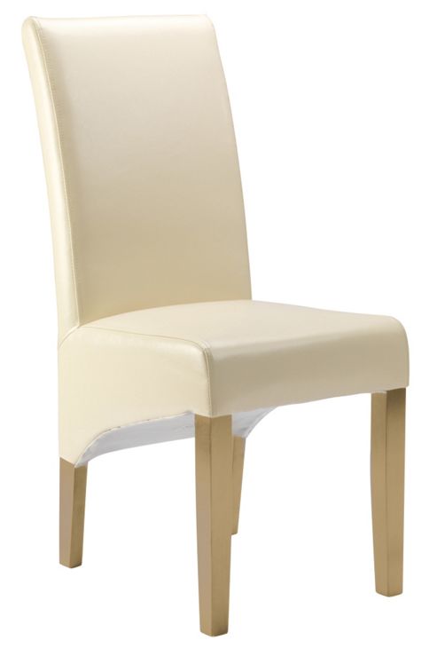 Image of Thorndon Devonport Bonded Leather Chair In Cream