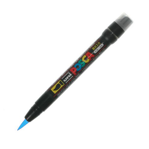 Image of Uni Pcf-350 Posca Brush Markers Light Blue