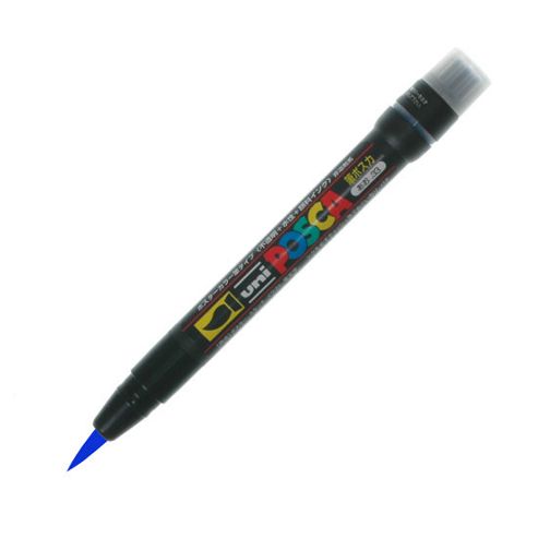 Image of Uni Pcf-350 Posca Brush Markers Blue