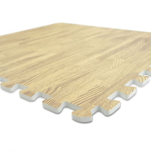 Image of Bodymax Wood Effect Floor Protection Jigsaw Mats - Double Sided - 6pc