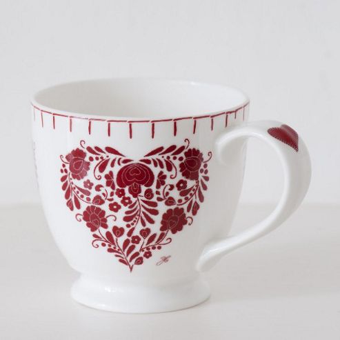 Image of Jan Constantine Romany Heart Design Small Fine China Mug